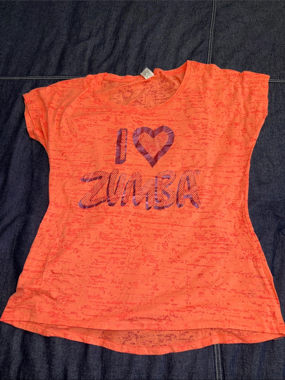 Zumba Fitness Orange 'I ♥ Zumba' Short Sleeve Tee